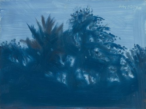 Late Afternoon    -     Alex Katz, 2006.American,b.1927-Oil ,23 x 30 cm. (9.1 x 11.8 in.)