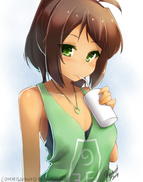 theteashopgirl:A kawaii summertime Jin.By Tilt-Shift (4/27/2014, via Pixiv. Artist has allowed this 