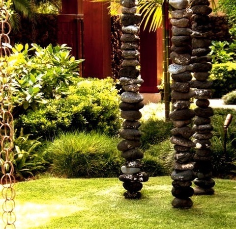 Concrete Pavers Front YardInspiration For A Mid-sized Tropical Partial Sun Front Yard Concrete Paver