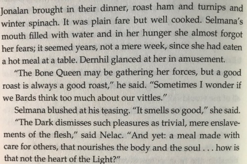 the-forest-library:2018 mood: bards of Pellinor talking about how much they talk about food.Really t