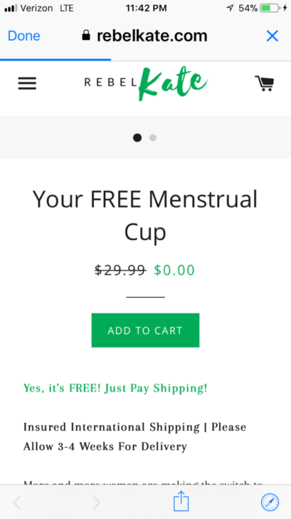 agriculturedyke: (reposting bc OP was a terf) rebelkate.com is giving away free menstrual cups right