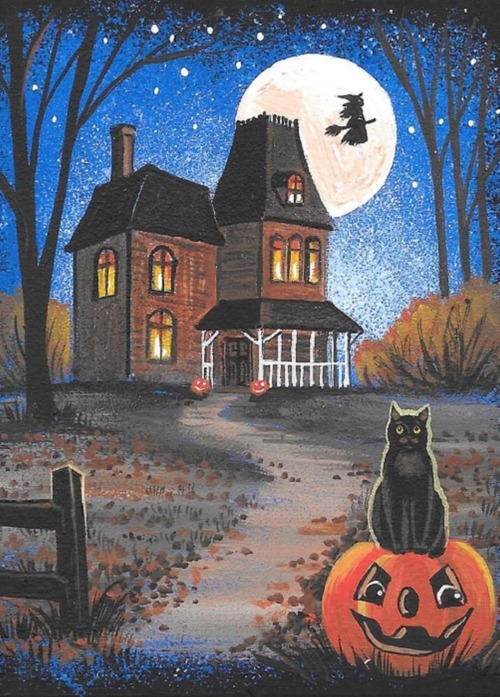 Halloween Cat Art Prints By RytasArtWorld