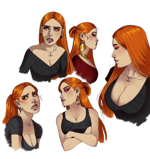 Did a lot of sketches of my girl Sonja. 