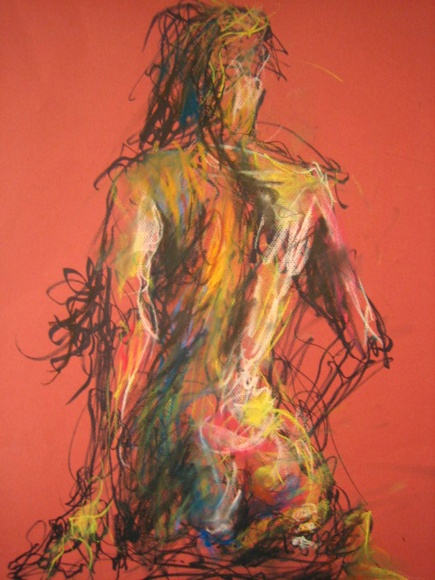 willkimart:  Life Drawings by Will KimBrush Markers and Soft Pastels on Paper Happy
