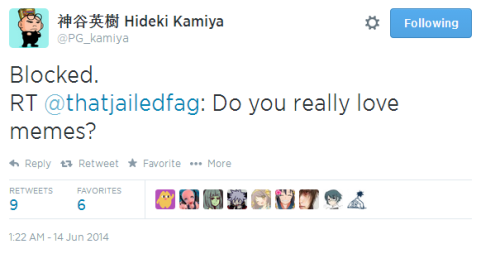 katbas:  neckbearcl:  some instances of kamiya interacting with fans on twitter       i dont know if this is collection is supposed to be complimentary or not. but him not wanting to deal with dumb bullshit is admirable. i appreciate his steel balls and