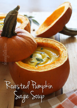 comfortspringstation:  Roasted Pumpkin Sage SoupSkinnytaste.comServings:  5