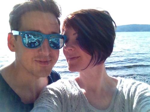 Myself and Becky on Orcas Island Just being cool with my woman.