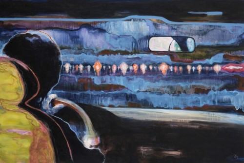 jareckiworld:Jiří Hauschka  -  I should go there   (acrylic on canvas, 20