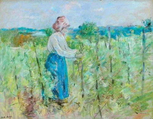 Dans les Vignes - Berthe Morisot 1882Impressionism