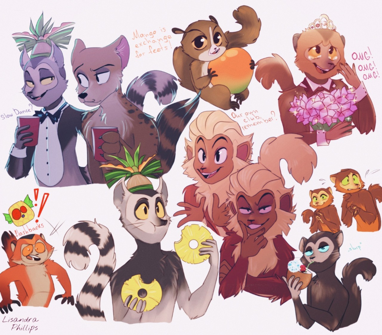 How to Draw King Julien, the Lemur King of Madagascar