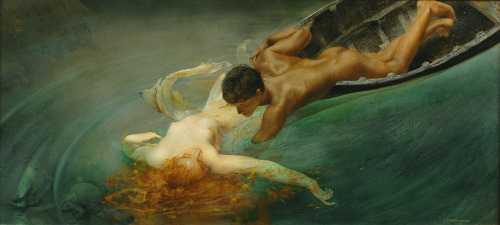 Giulio Aristide Sartorio - La Sirena (Mermaid) (1893)