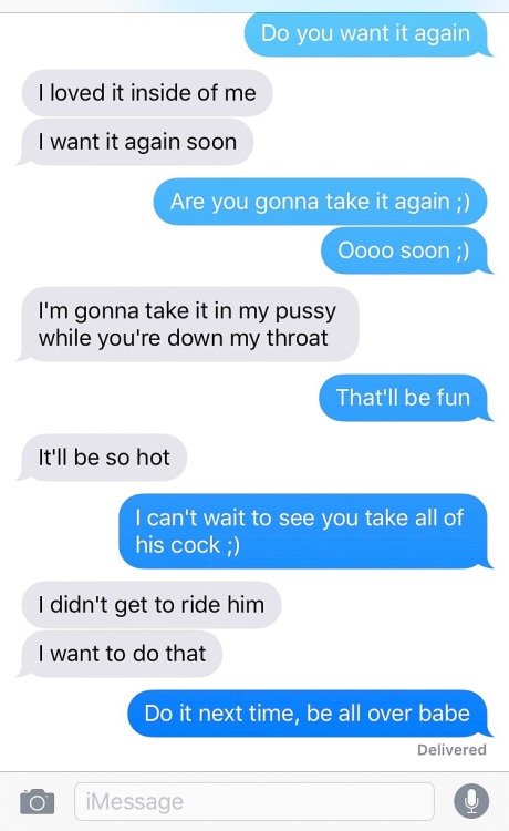 captainfrog89: Texts from the Mrs after a play date she had ;) Damn this wife&rsquo;s a freak. H