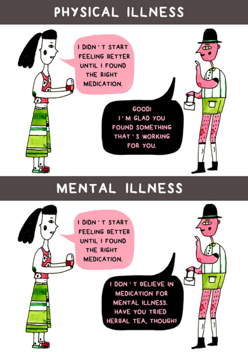 npr:  yrbff:   How We Treat Mental Illness Vs. How We Treat Physical Illness  It’s World Mental Health Day.  Remember, everyone experiences mental illness differently, and the way we talk about it can have a significant effect on someone’s well-being.