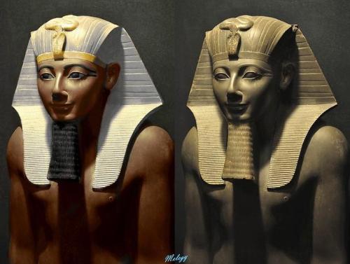 historyarchaeologyartefacts:Statue of Thutmose III [1398x1054]