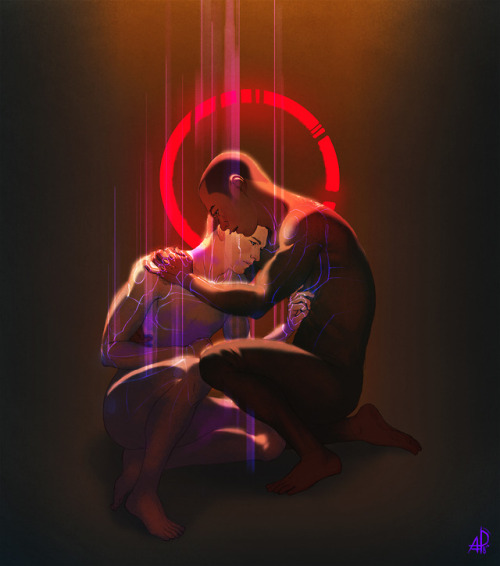 doomburgerdoodles:TetherHugely inspired by a scene from the intense and beautiful fanfic Sacrificial