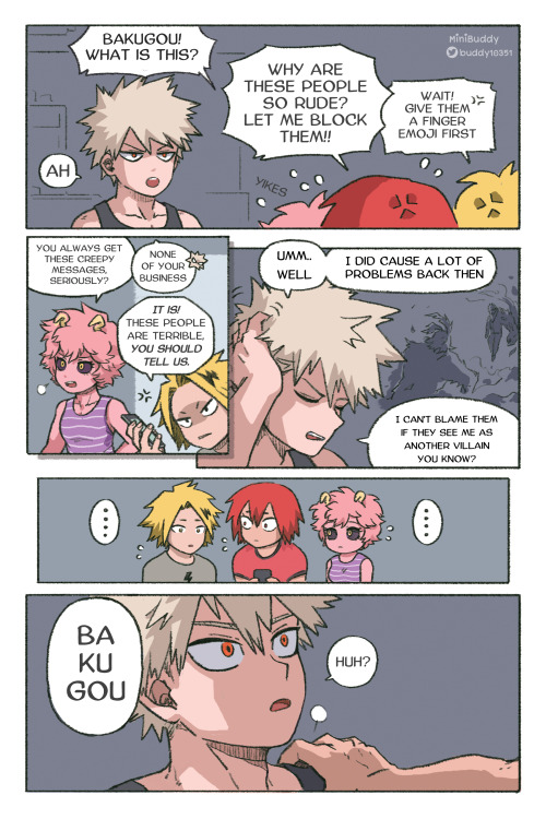 This is my comic for MHA  @recoveryzineIt’s about social media, Bakugo and his friends :3Hope 