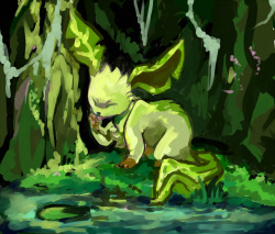 blynxee: leafeon sketch im sleepy and i have work tomorrow or else i’d work on this more but i think this is like uh an hour of work maybe? i might finish it later aha 