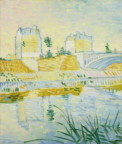 Émile Bernard and Vincent van Gogh (his back to the camera) along the Seine in AsnièresDuring the sp