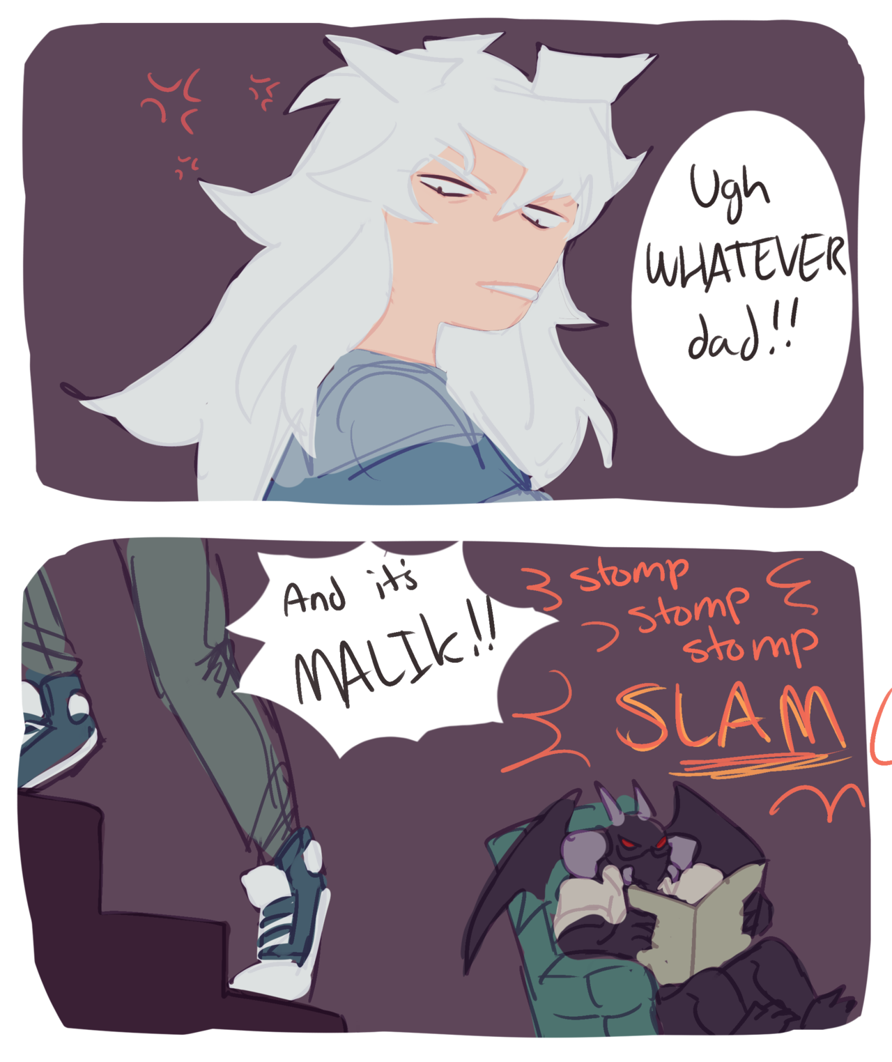 dmbakura: AU where zorc is a dad and bakura is his unruly bratty son