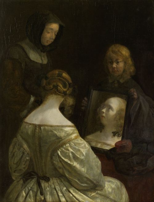 Woman at a Mirror, by Gerard ter Borch, Rijksmuseum, Amsterdam.