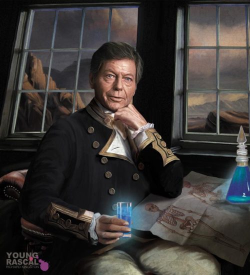 steampunktendencies:   Science Officer Spock, Commanding Officer James T Kirk, Helmsman Hikaru Sulu and, Chief Medical Officer Leonard McCoy,   Communications Officer Nyota Uhura, Chief Engineer Montgomery Scott and   Weapons Officer Pavel Chekov   :