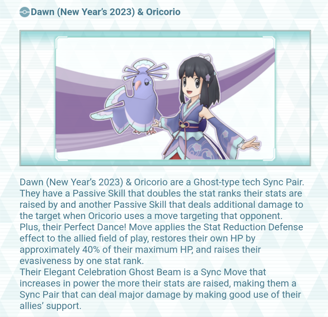 Dawn (New Year's 2023) & Oricorio