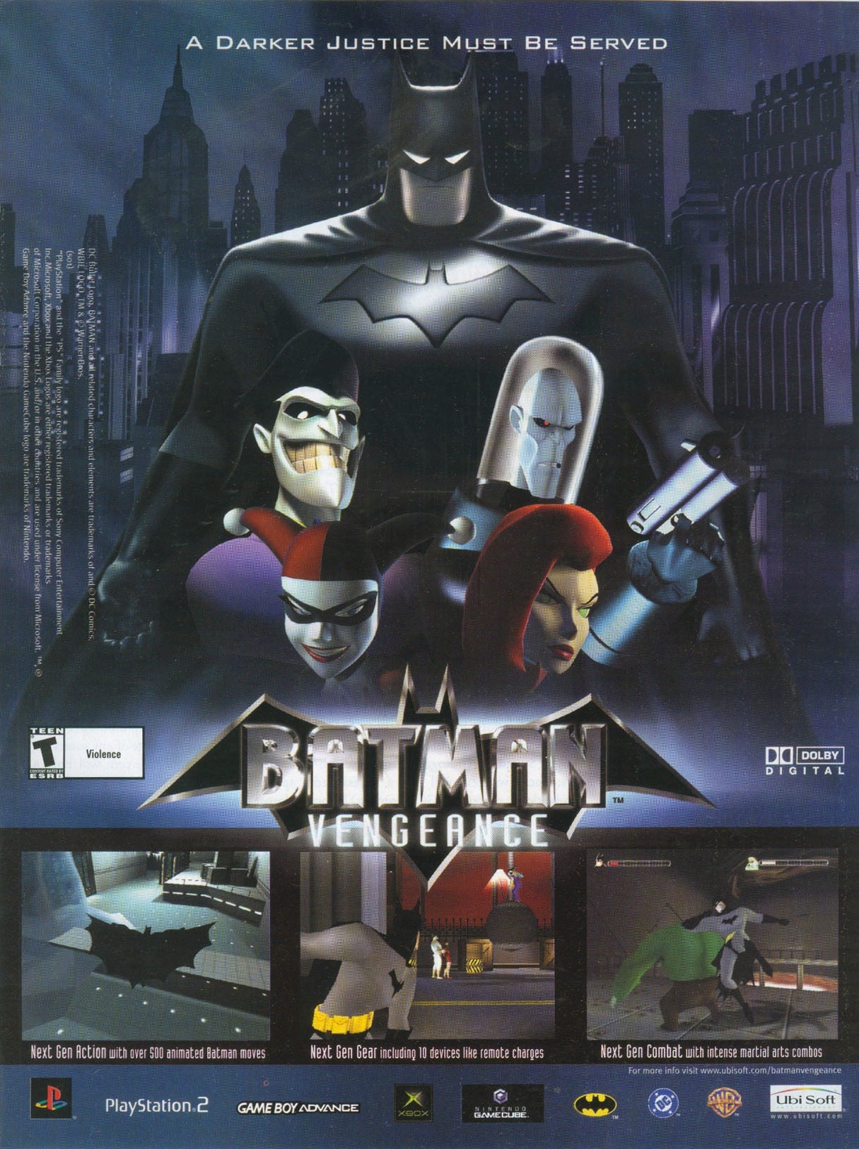 Video Game Print Ads — “Batman Vengeance” Nintendo Power, November 2001...