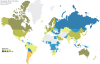 Worldwide credit ratings showing the long-term economic state of a country.
[[MORE]]Ratings by Standard & Poor’s
Information about the specfic ratings: https://en.wikipedia.org/wiki/Standard_%26_Poor’s#Credit_ratings
Source and interactive map:...