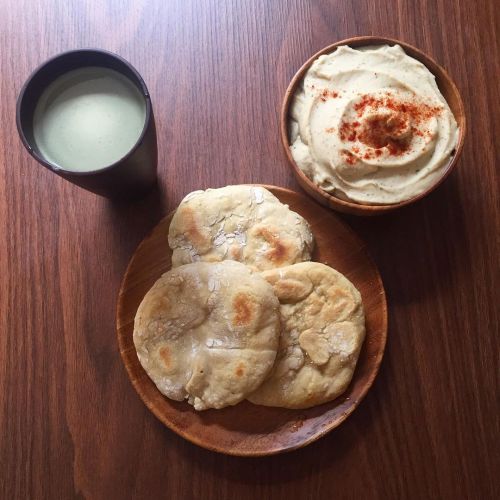 Yeast free spelt pitta bread  Lima bean mash #Matcha #coconut #latte I got these organic spelt flour