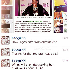 beyoncespenis:  rihannafntys:  Rihanna + Instagram comments  YOU STRETCHED MY FOREHEAD!!!