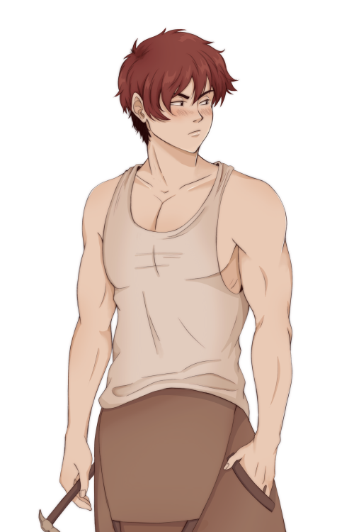 Sexy Grumpy Lil Blacksmith