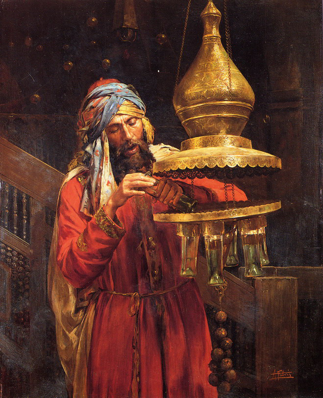 Antonio Maria Fabres y Costa (Spanish, 1854 - 1936) - The Lamp Cleaner.