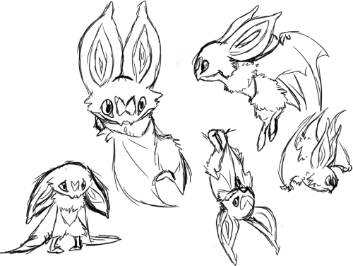 Noibat sketches. If you want any of them finished or colored send me an ask. I was mostly just messi