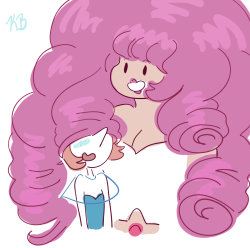 spinelstar: wut It occurred to me once that Rose’s curls were so big that Pearl could wear one as a hat 