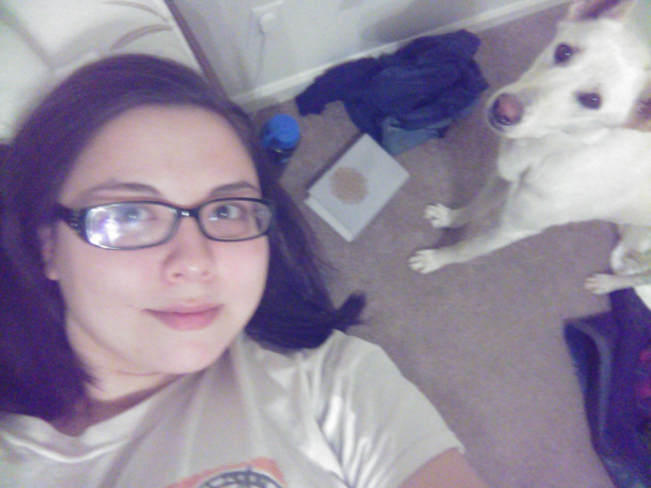 Juvia and I :) Nick thinks she&rsquo;s mixed with a husky, but look at her face!