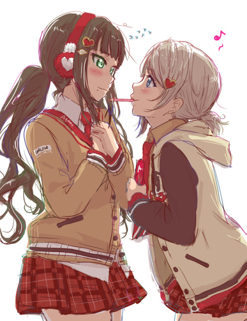 ✧･ﾟ: *✧ Pocky Tease ✧ *:･ﾟ✧♡ Characters ♡ : Dia Kurosawa ♥ You Watanabe♢ Anime ♢ : Love Live! Sunshi