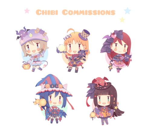 Chibi commissions are open!I’m trying to save up some money so I decided to open commissions!E