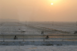 Pyongyangdaily:  “Sunset Over Sinuiju Plain”