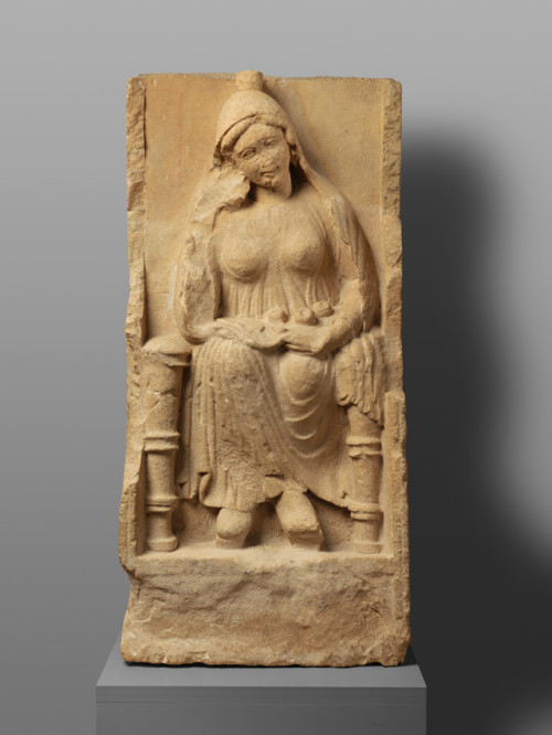 met-greekroman-art:Limestone grave marker, Greek and Roman ArtMedium: LimestoneThe Cesnola Collectio