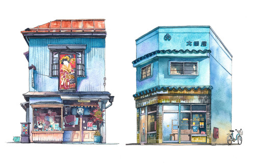 archatlas:Tokyo Storefronts by Mateusz UrbanowiczIn the words of the artist Mateusz Urbanowicz: