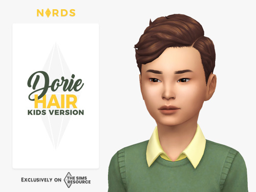 nords-sims: Dorie Hair for Male Sims :Hey guys,I converted my Dorie Hair for child sims.I hope you l
