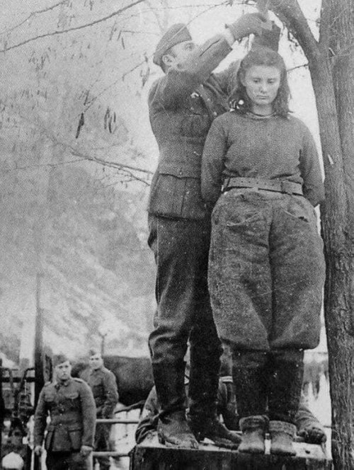 captain-price-official:On 8 Feb 1943, the Nazis hung 17-year-old Yugoslav partisan Lepa Radić. When 