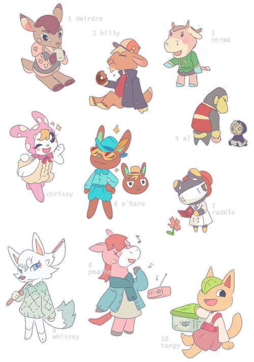 my drawing brain is pretty fried so i thought i would do a dump of villagers since I finally got 10 