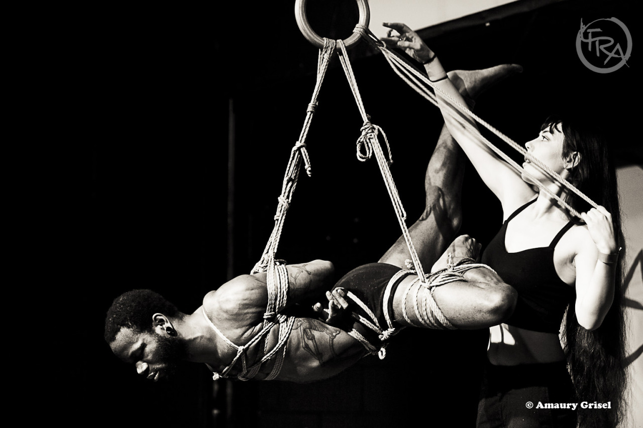 amaury-grisel-shibari:  Bishop Black &amp; Gestalta Judd performing at LFRAPhotography