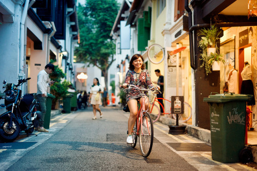 theabsintheconspiracy:Haji Lane Bicycle Girl by Jon Siegel on Flickr.