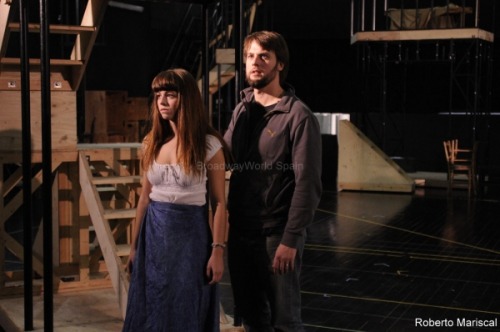 Talia Del Val rehearsing for Los Miserables (2010)