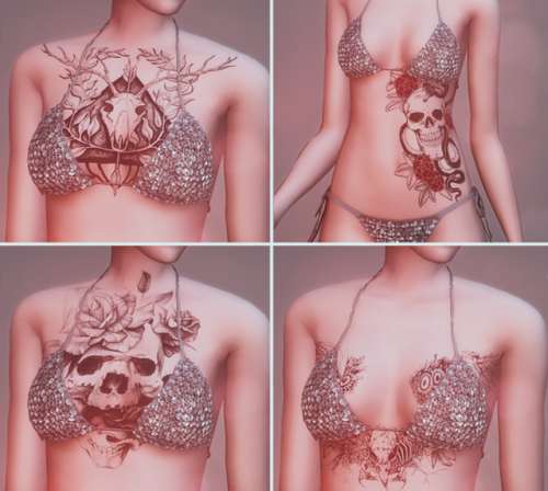 ms-marysims: Tattoos set+ on the chest, on the legs, and on the full body+ HQ compatible +