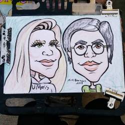 Drawing Caricatures Today At Dairy Delight In Malden. #Art #Drawing #Caricature #Portrait