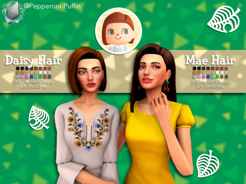 pepperoni-puffin: Daisy and Mae Hairs I decided to create a new hair inspired by my favorite New Hor
