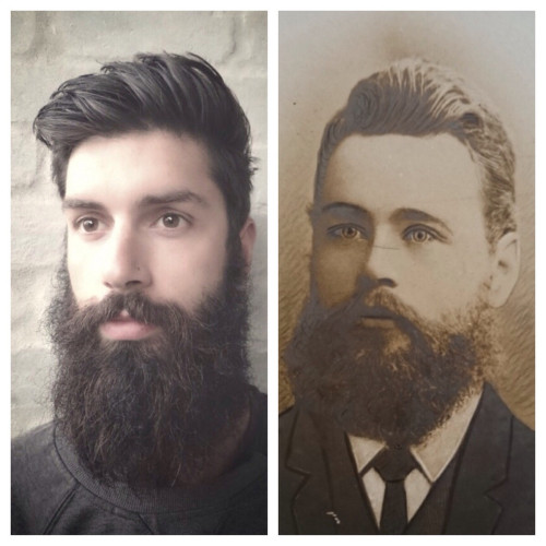 barbitium:  Beards are timeless. Me today vs my great great grandfather (photo from late 1800’s) - Imgur 